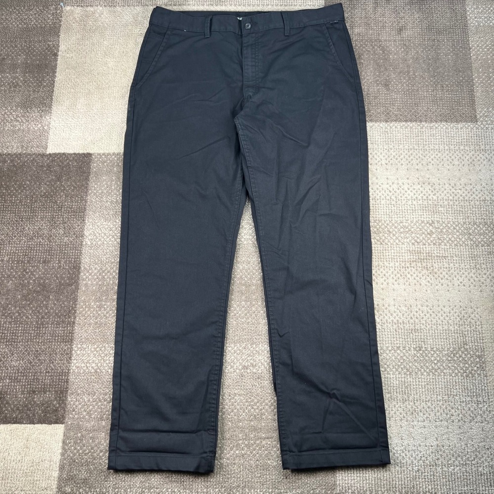 Vans Authentic Chino Relaxed Fit Pants Black Size 38 Skater Streetwear Workwear